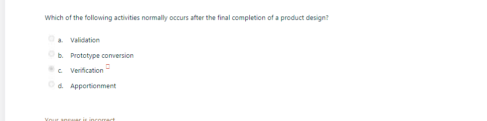 Which of the following activities normally occurs