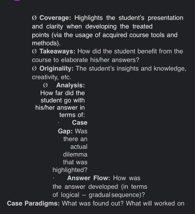 As a "consultant", you are to choose a topic of