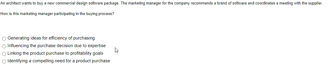 A salesperson is meeting with a new client and is