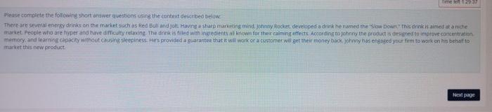 its one question with 5 parts met Please complete