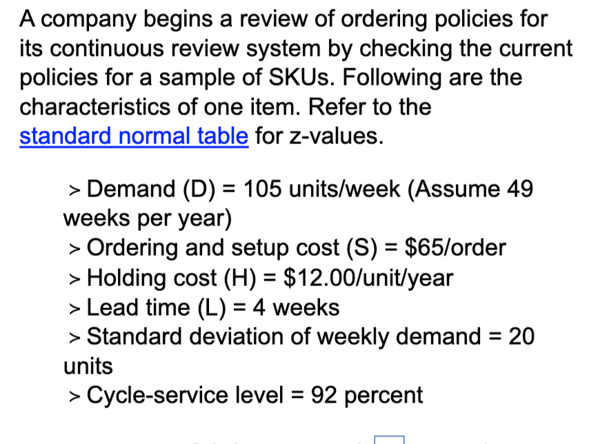 a. what is the EDQ for this item? b. what is the