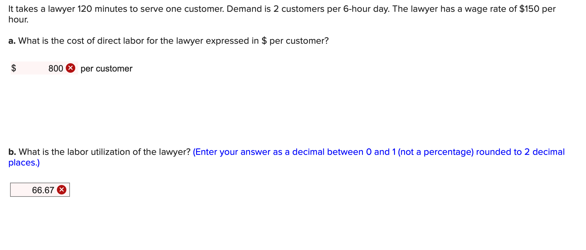 It takes a lawyer 120 minutes to serve one