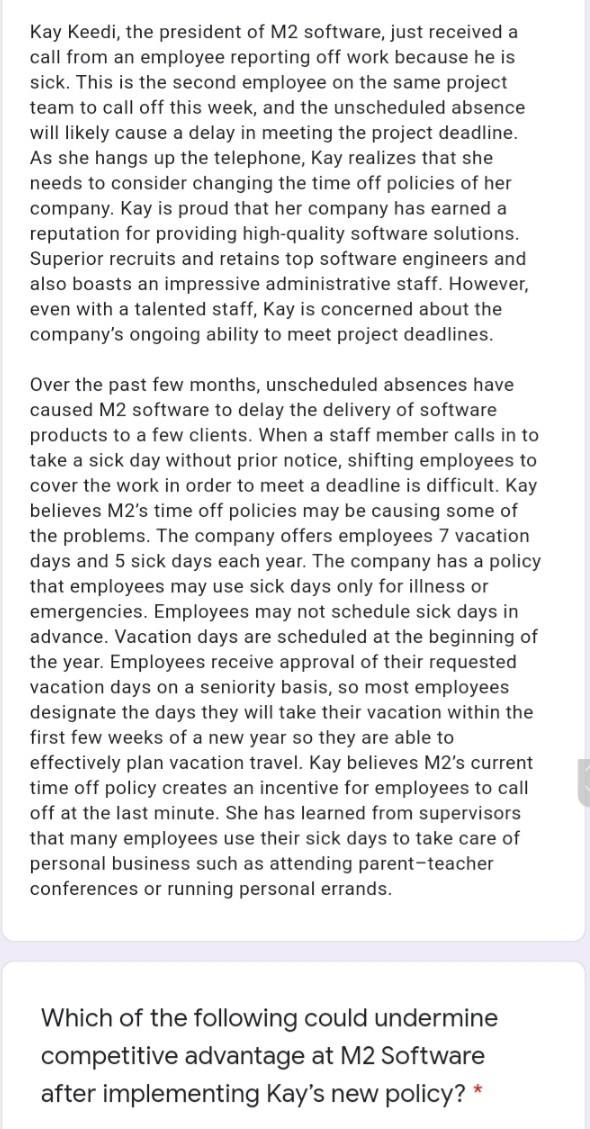 Kay Keedi, the president of M2 software, just