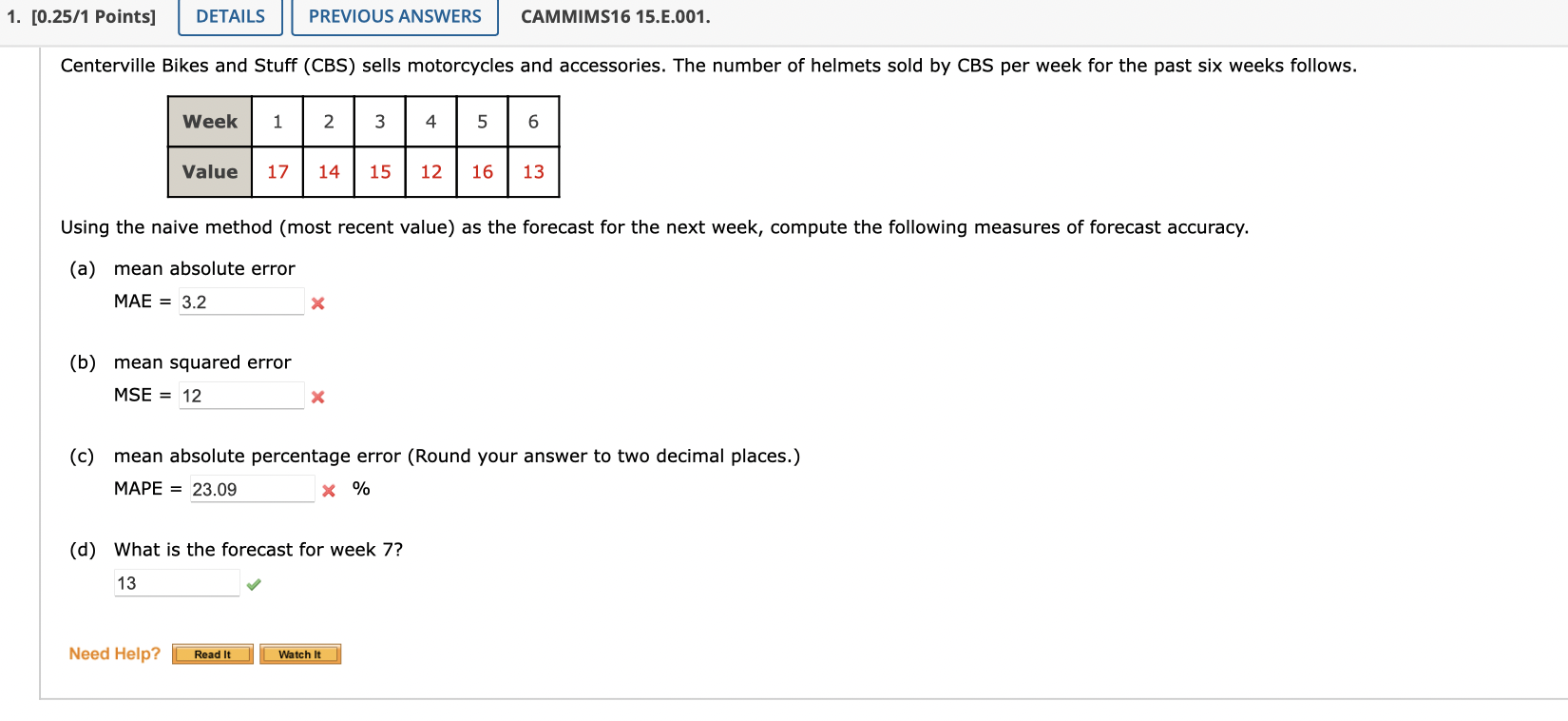 Centerville Bikes and Stuff (CBS) sells