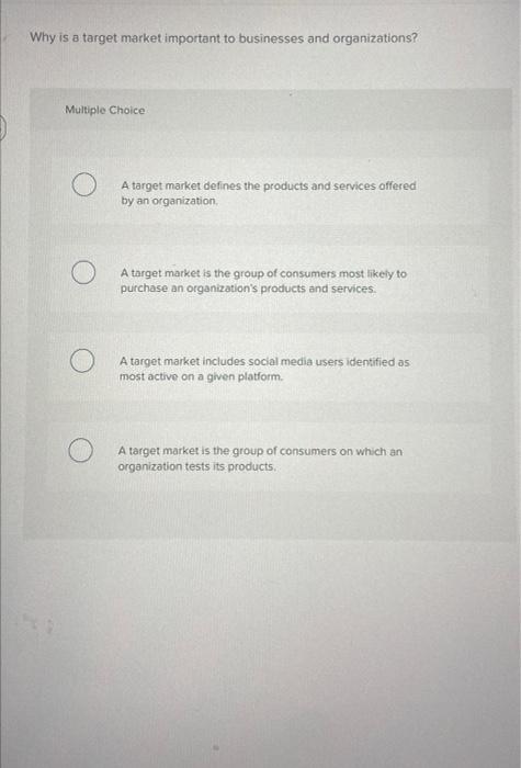 Why is a target market important to businesses