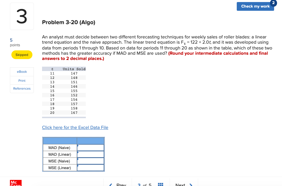 An analyst must decide between two different