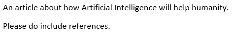 An article about how Artificial Intelligence will