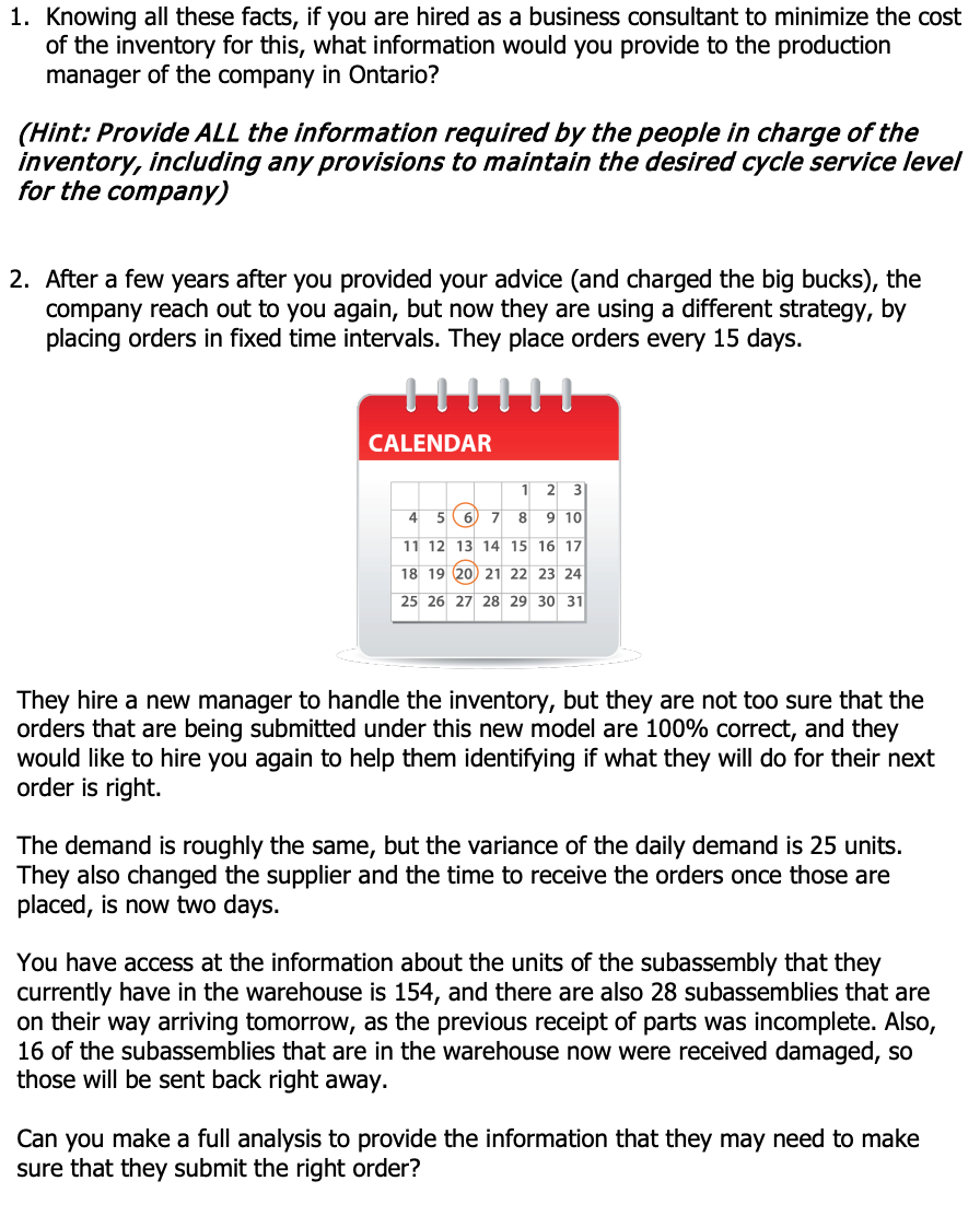 Analyze the problem below... A specialized