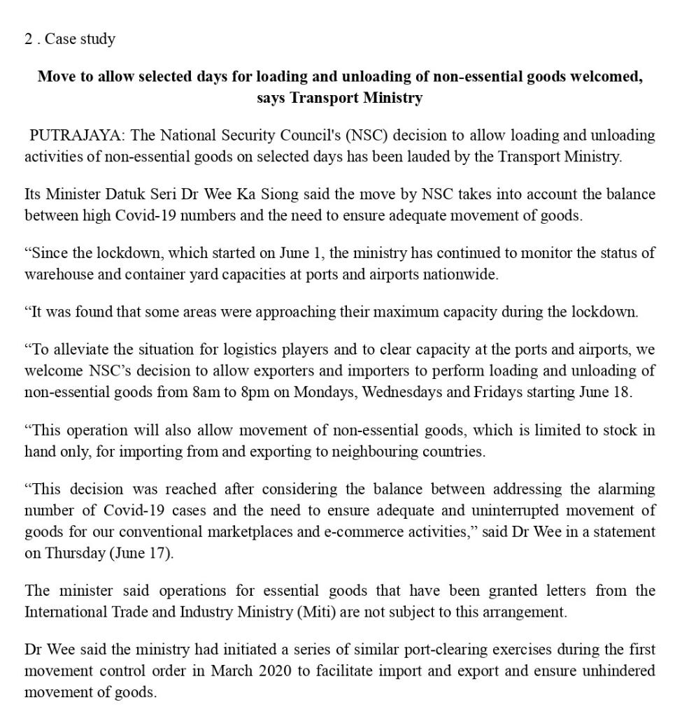 2. Case study Move to allow selected days for