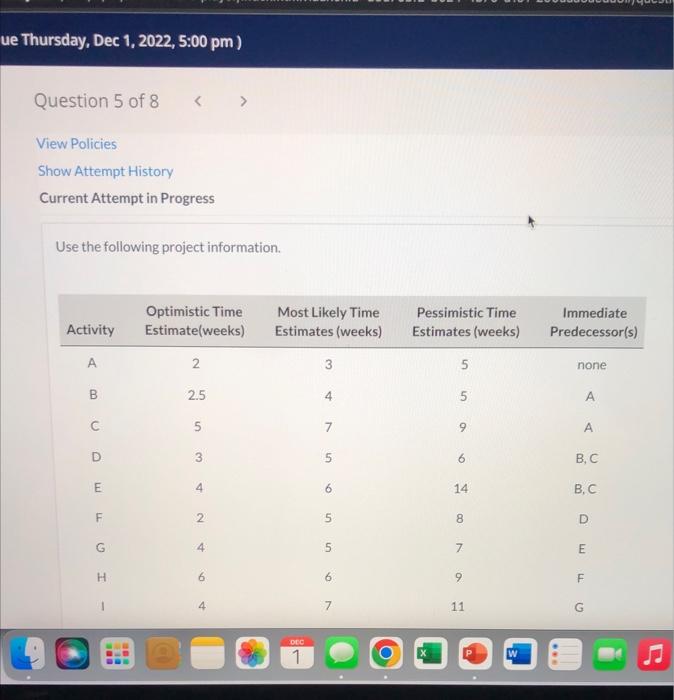 View Policies Show Attempt History Current