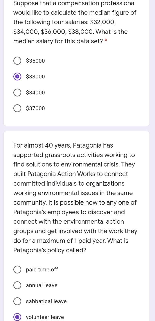 Suppose that a compensation professional would