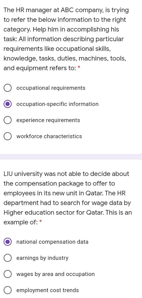 Suppose that a compensation professional would