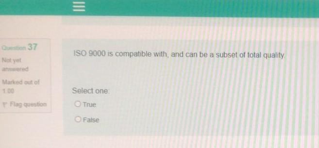Din 37 ISO 9000 is compatible with, and can be a