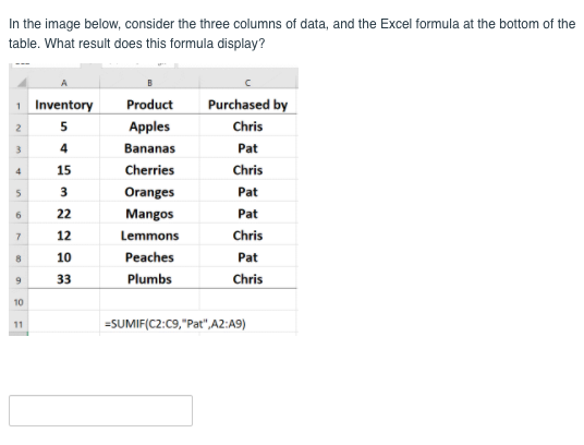 In the image below, consider the three columns of