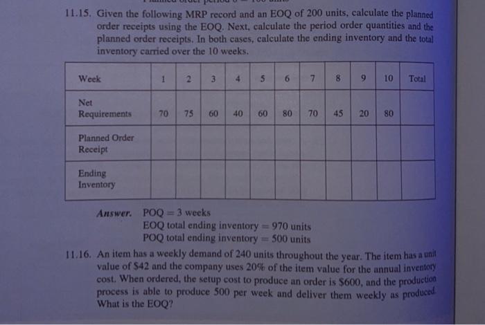 11.12 11.15 11.16 11.12. A company manufactures