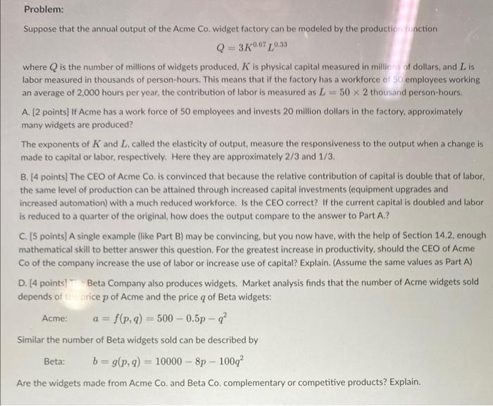 Please help Suppose that the annual output of the