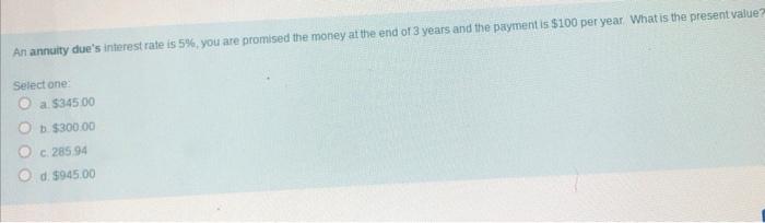 subject - financial management An annuity due's