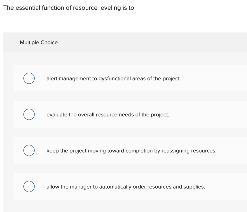 The essential function of resource leveling is to