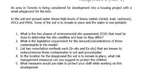 An area in Toronto is being considered for