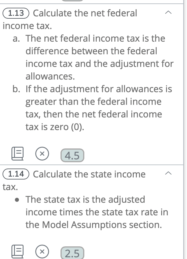 (1.12 Calculate the tax adjustment for