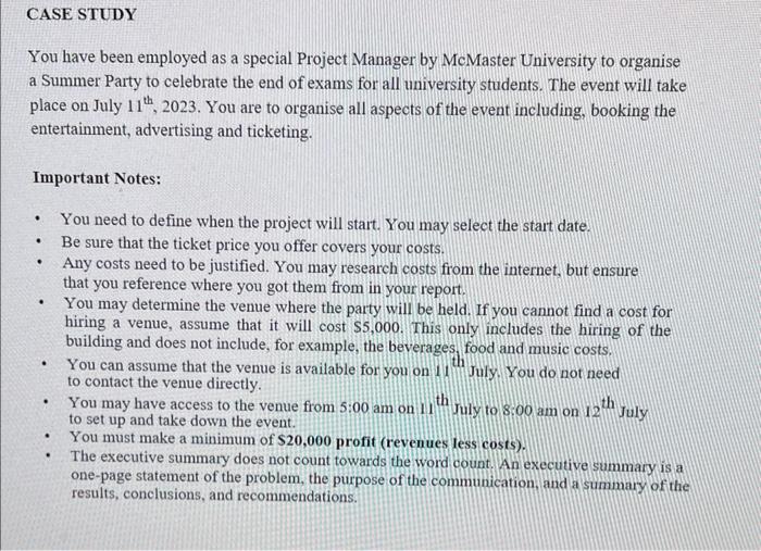 GENTECH 3MT3 - Project Management INSTRUCTIONS