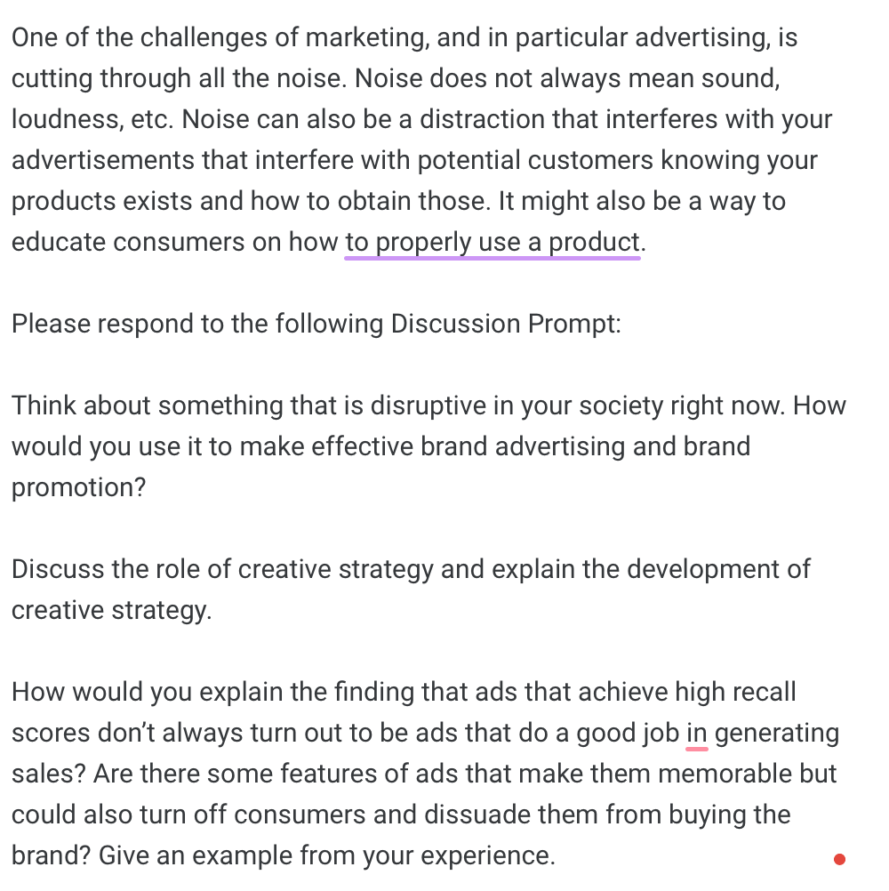 cutting through all the noise. Noise does not