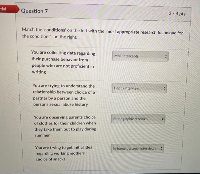 t [Choose) Computer administered survey Depth