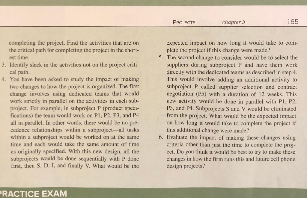 baseline schedule so that deviations from the