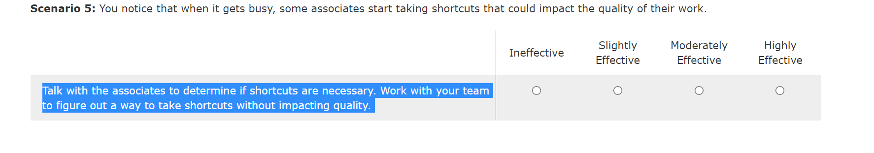 Scenario 5: You notice that when it gets busy,