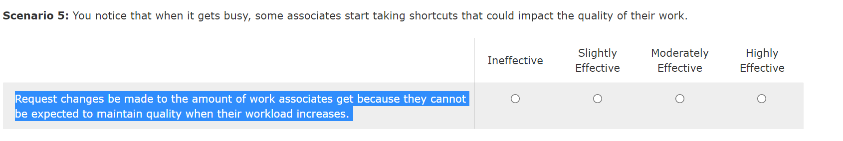 Scenario 5: You notice that when it gets busy,