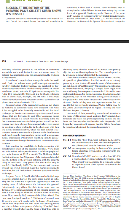CS 12-1 Using the 4As framework in Figure 12.1,