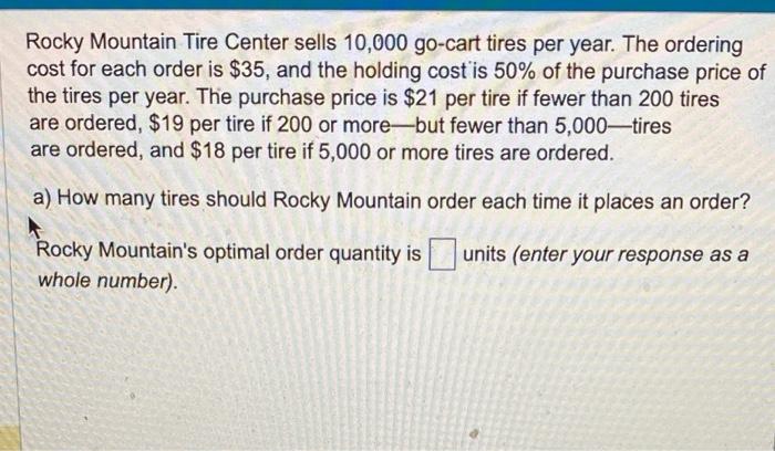 please solve A as well as the total cost of this