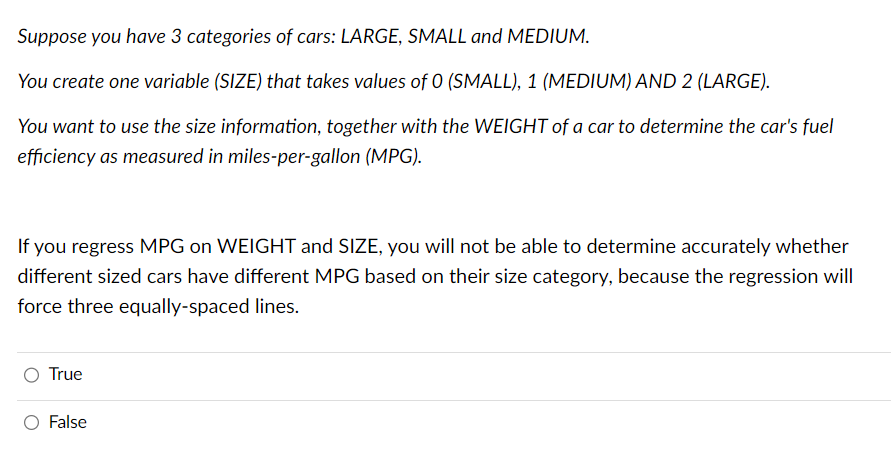 Including a dummy variable (D) that is multiplied
