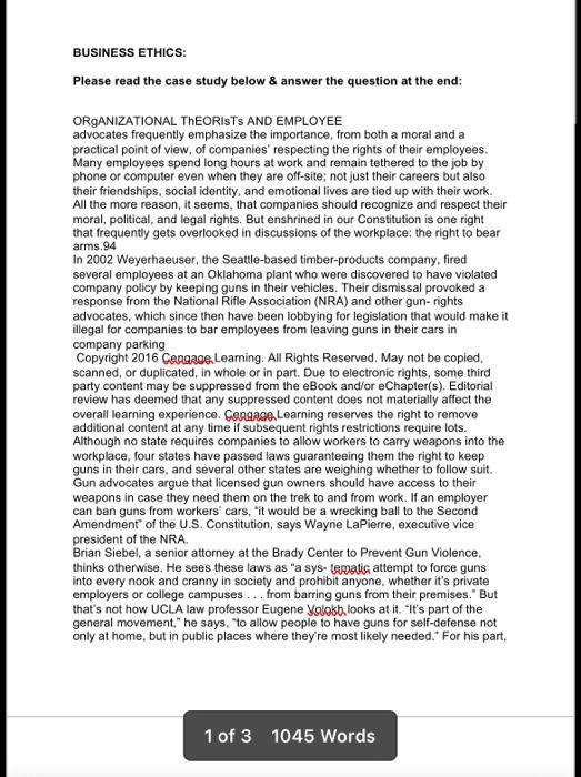 BUSINESS ETHICS: Please HELP, see the attached