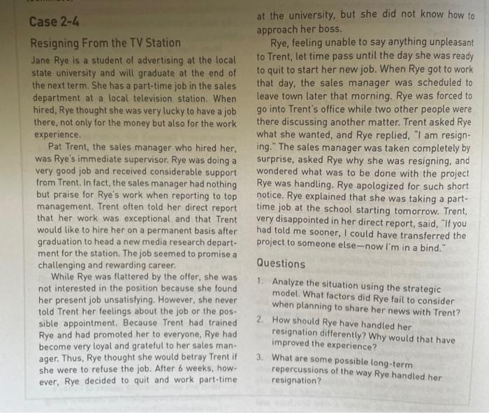 please answer all questions1-3 for reading Case