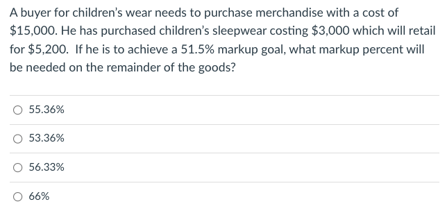 A buyer intends to buy lamps with a retail value