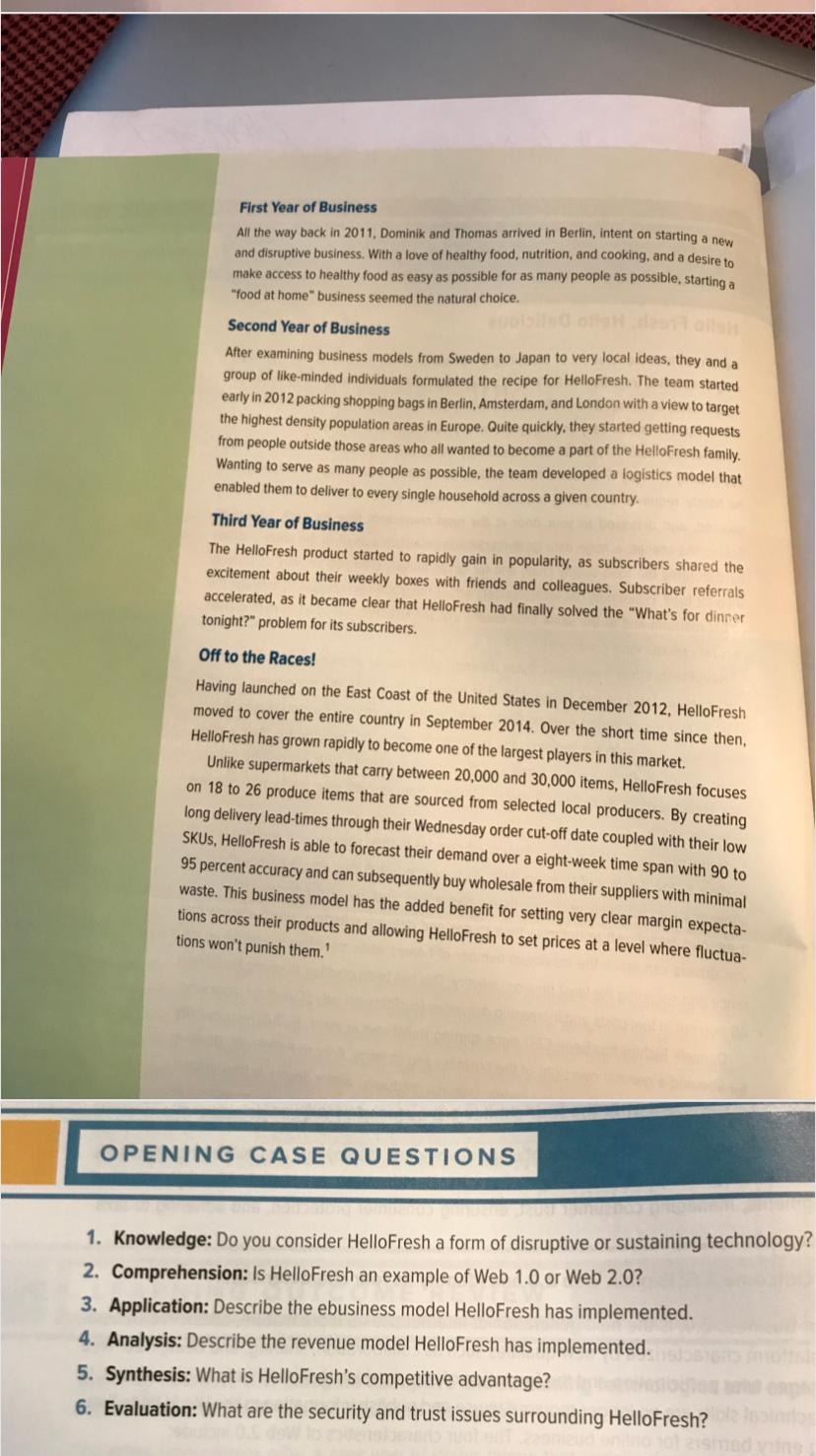 please answer only 5 and 6 questions opening case