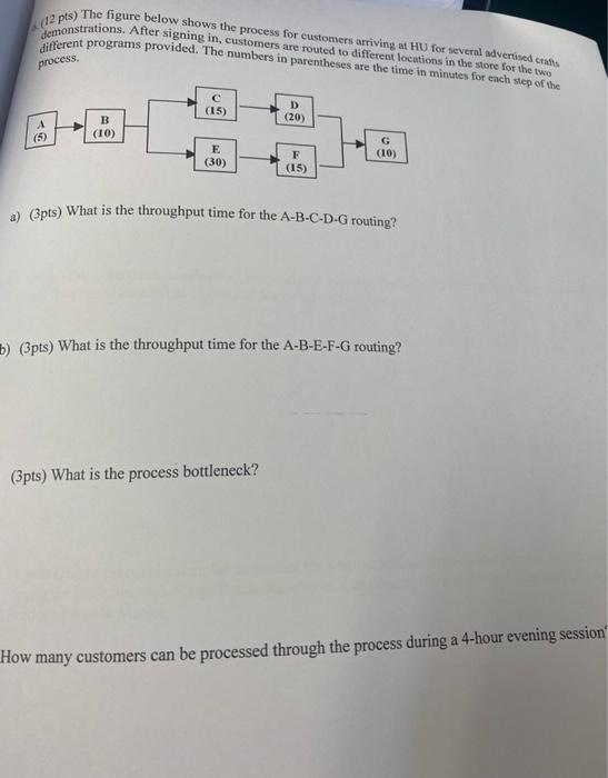 (12 pts) The figure below shows the process for