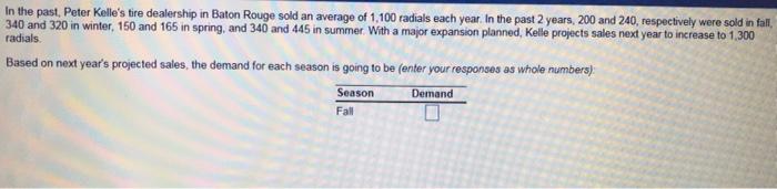 In the past, Peter Kelle's tire dealership in