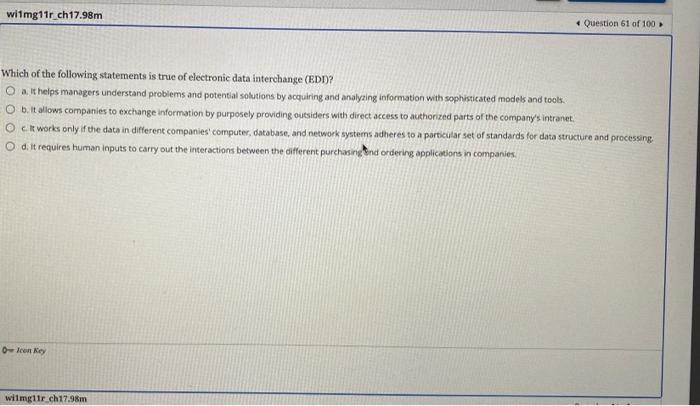 wilmg11r_ch17.98m Question 61 of 100 Which of the