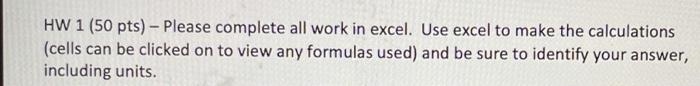 HW 1 (50 pts) - Please complete all work in