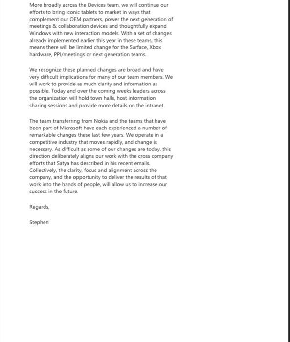 Message 2 Instructions: In 2014, Stephen Elop of