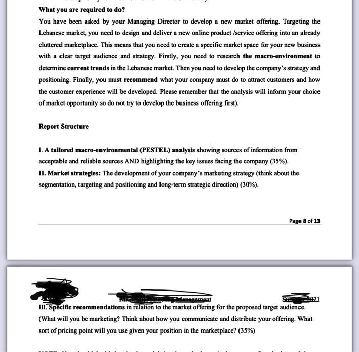 What you are required to do? You have been asked