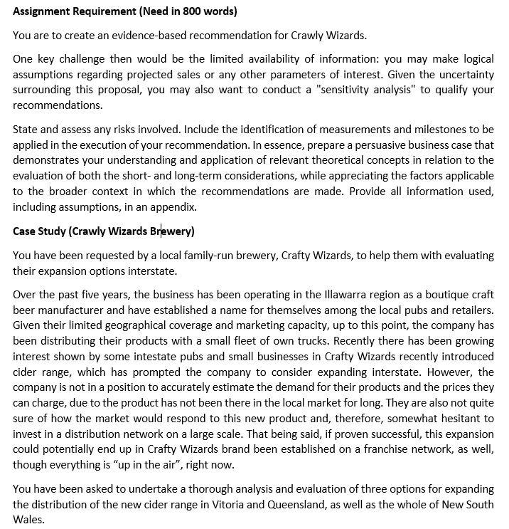 Assignment Requirement (Need in 800 words) You