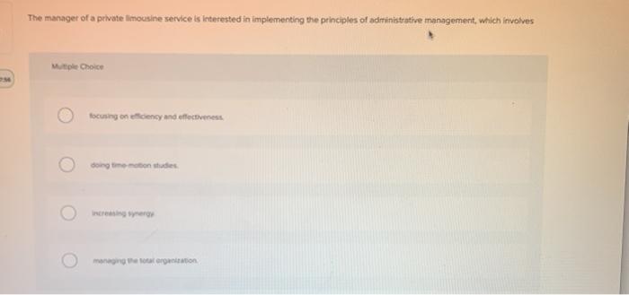 The manager of a private limousine service is