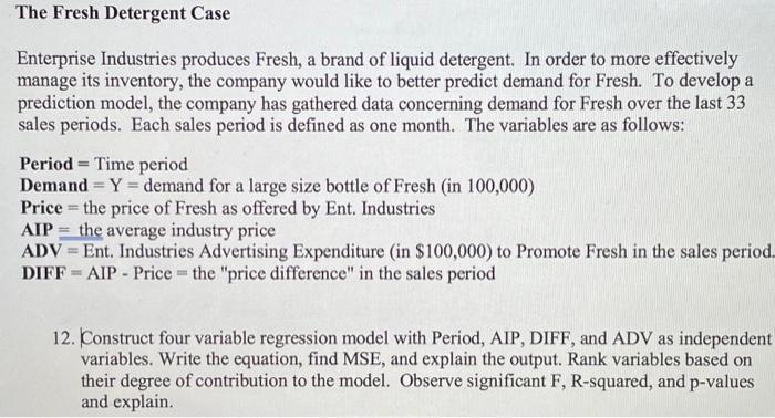 The Fresh Detergent Case Enterprise Industries