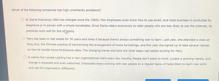 Which of the following companies has high