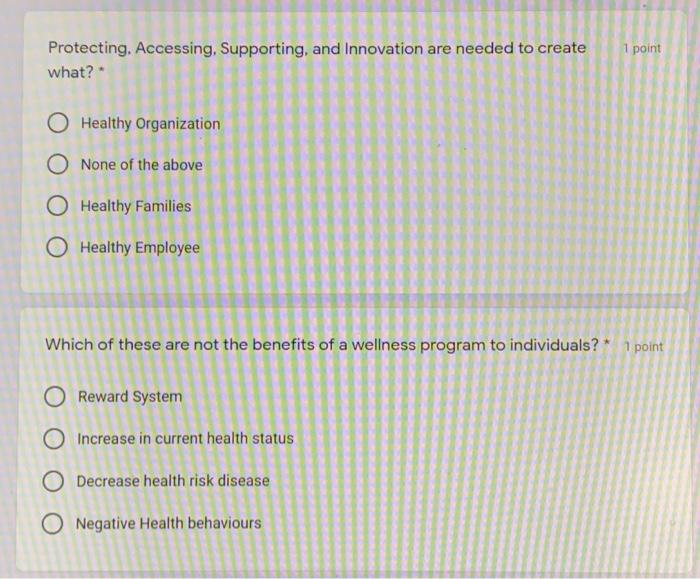 1 point Protecting. Accessing, Supporting, and