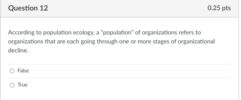 According to population ecology, a "population"