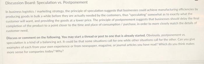 This discussion is for my marketing class please